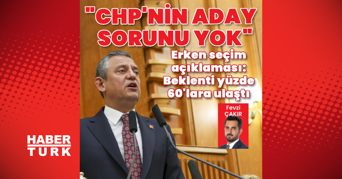 CHP Lideri Özgür Özel: “CHP’nin aday sorunu yok”