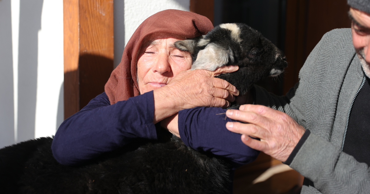 Kuzusuna kavuştu! Tipide mahsur kalan Naciye teyze yürekleri ısıttı